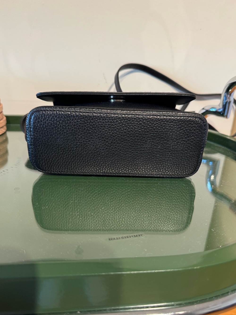 The Daily Edited Black Pebbled Leather Crossbody Flap Bag - Picture 2 of 5